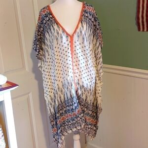 Swimsuits for All 14 16 poncho beach pool bathing suit cover up boho style XL
